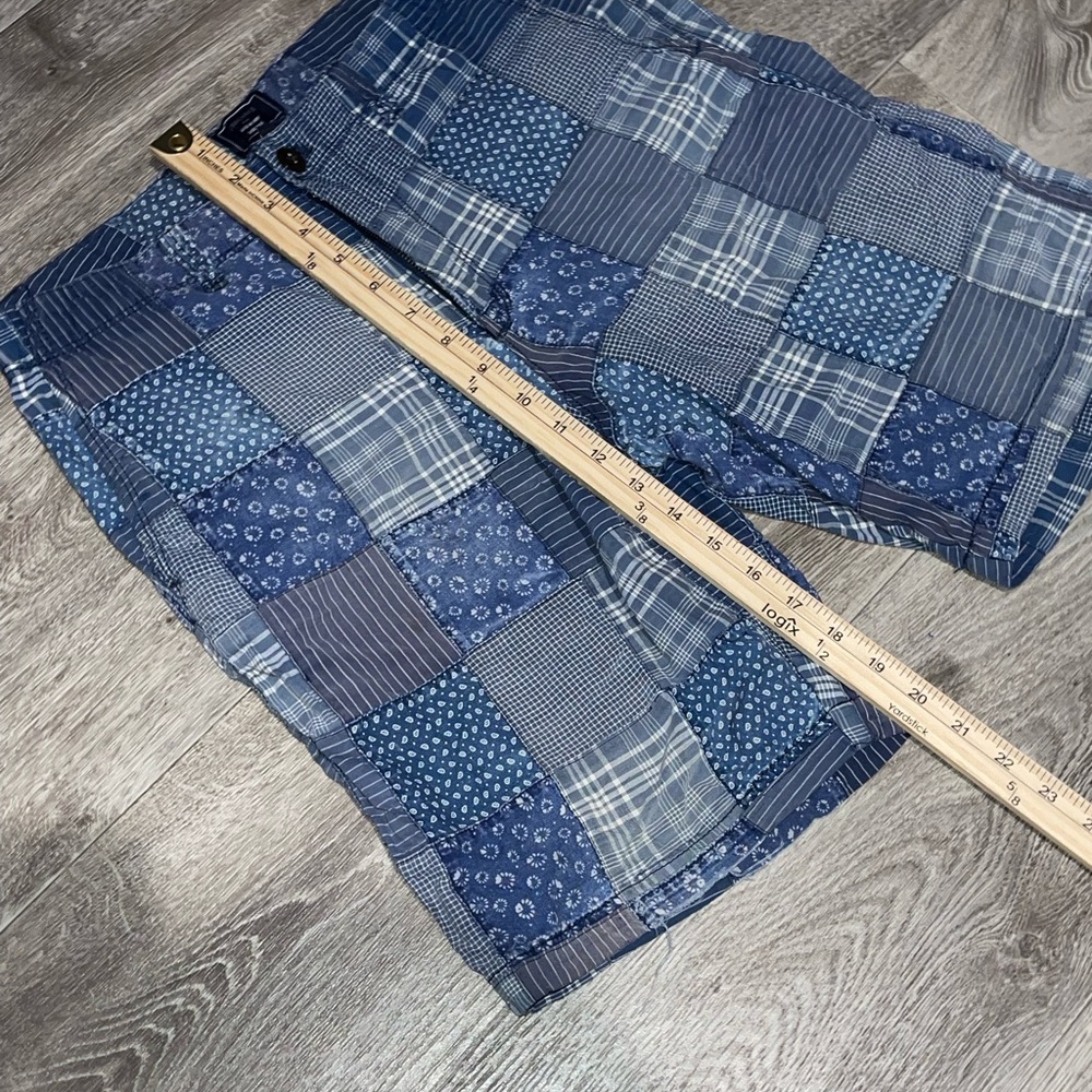 Gap Khakis Blue Plaid Pattern Patchwork Shorts - image 4